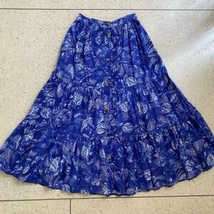 EUC French Connection Botanical Tiered Skirt - (UK 8 / US 4) – 100% Cotton